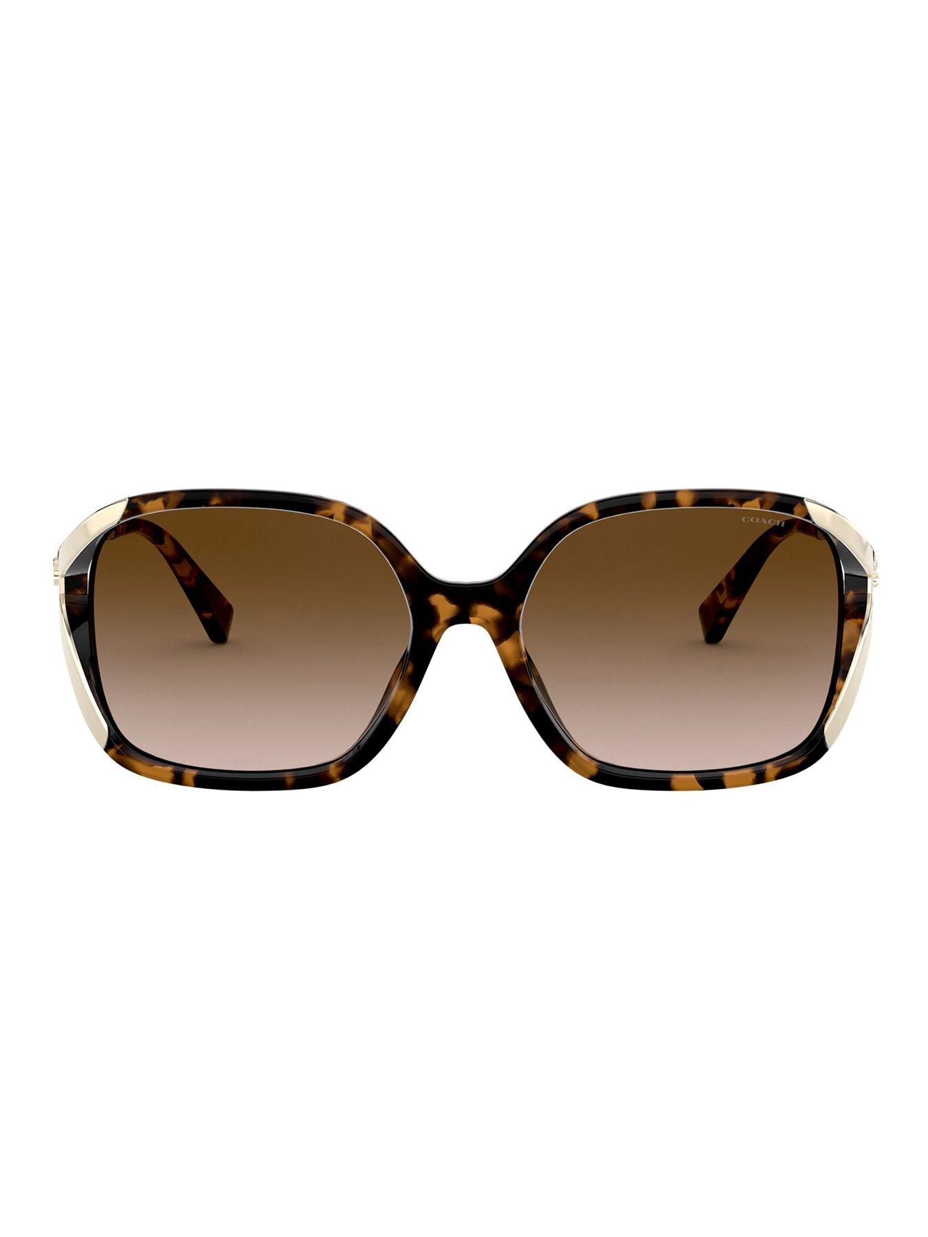 Image 2 of 4 of COACH L116 Square Gradient Lens Sunglasses - Dark Tortoise