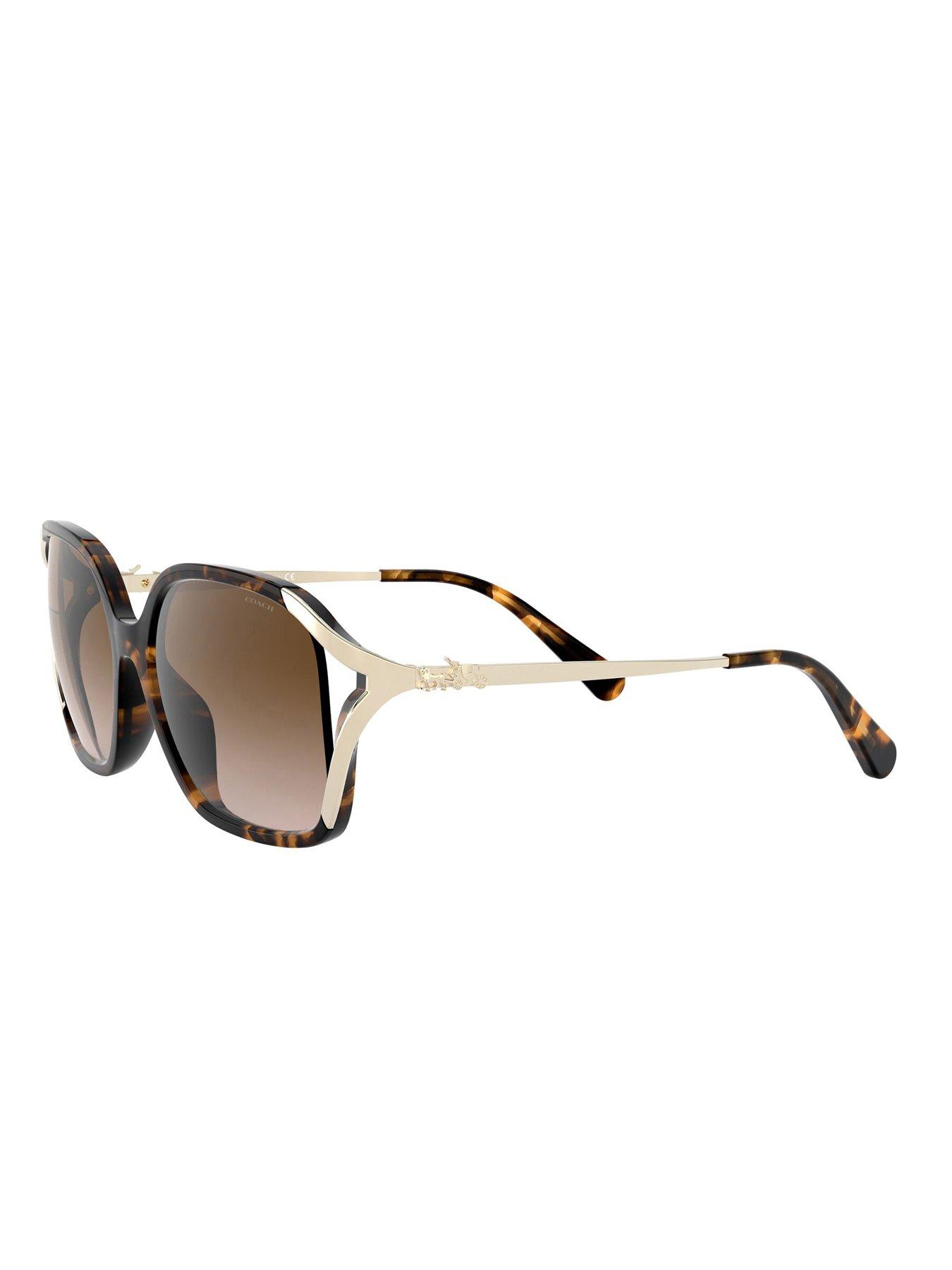 Image 4 of 4 of COACH L116 Square Gradient Lens Sunglasses - Dark Tortoise