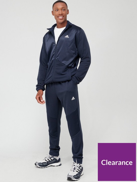 front image of adidas-satin-tracksuit-navy