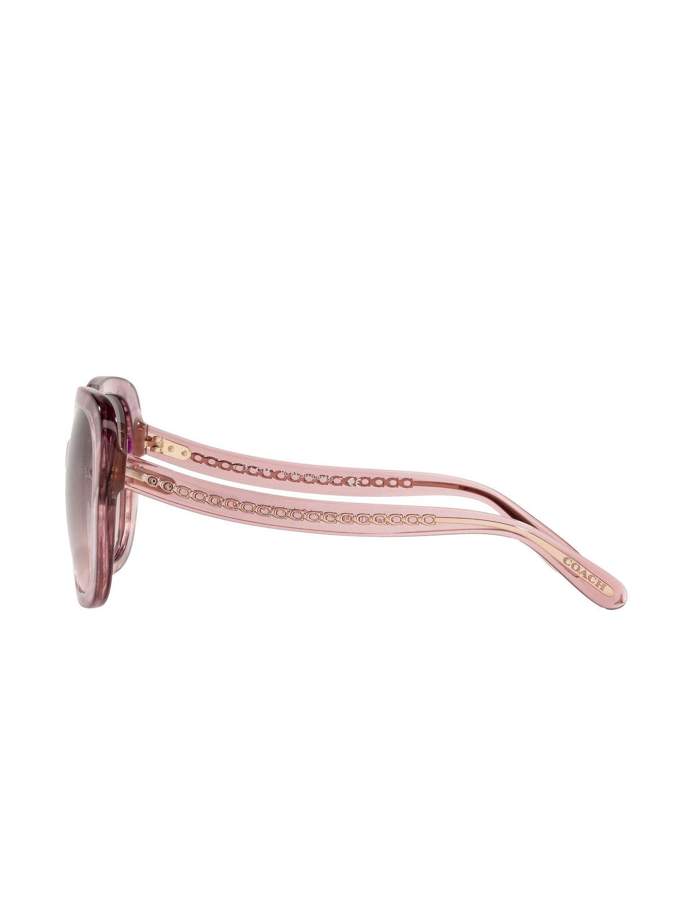 Pink coach sunglasses online