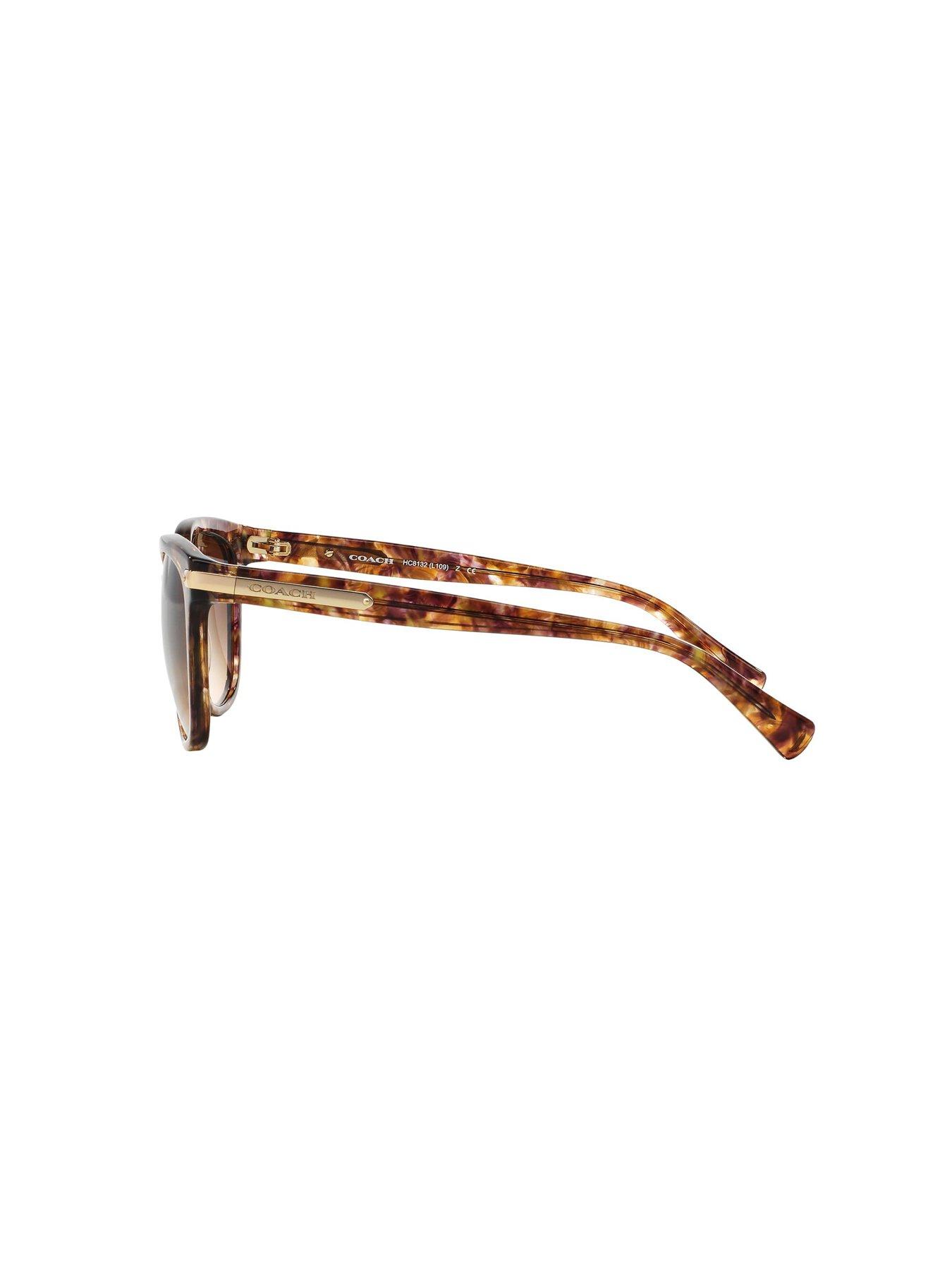  image of coach-light-brown-cat-eye-sunglasses