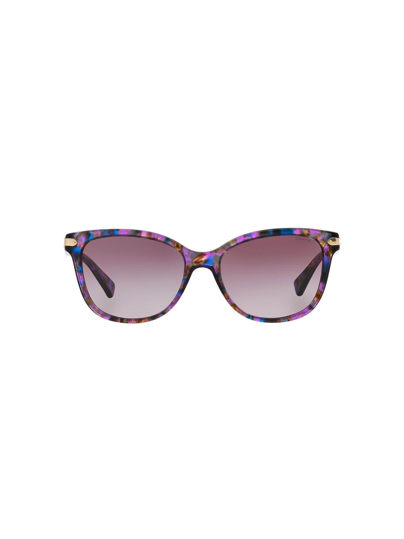  image of coach-purple-confetti-cat-eye-sunglasses