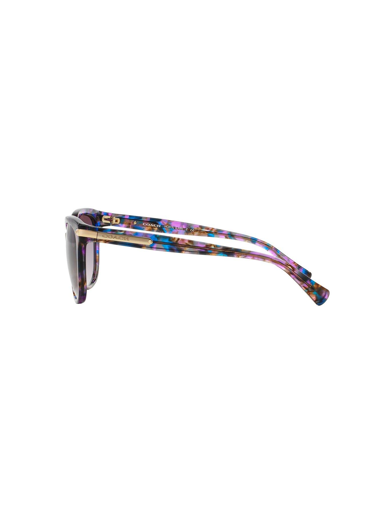  image of coach-purple-confetti-cat-eye-sunglasses