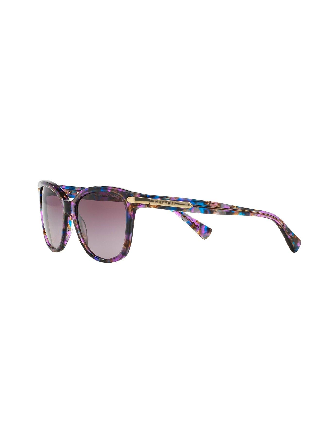  image of coach-purple-confetti-cat-eye-sunglasses