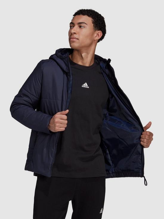 front image of adidas-bsc-hood-ins-j-navy