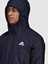  image of adidas-sportswear-bsc-3-stripes-hooded-insulated-jacket-navy