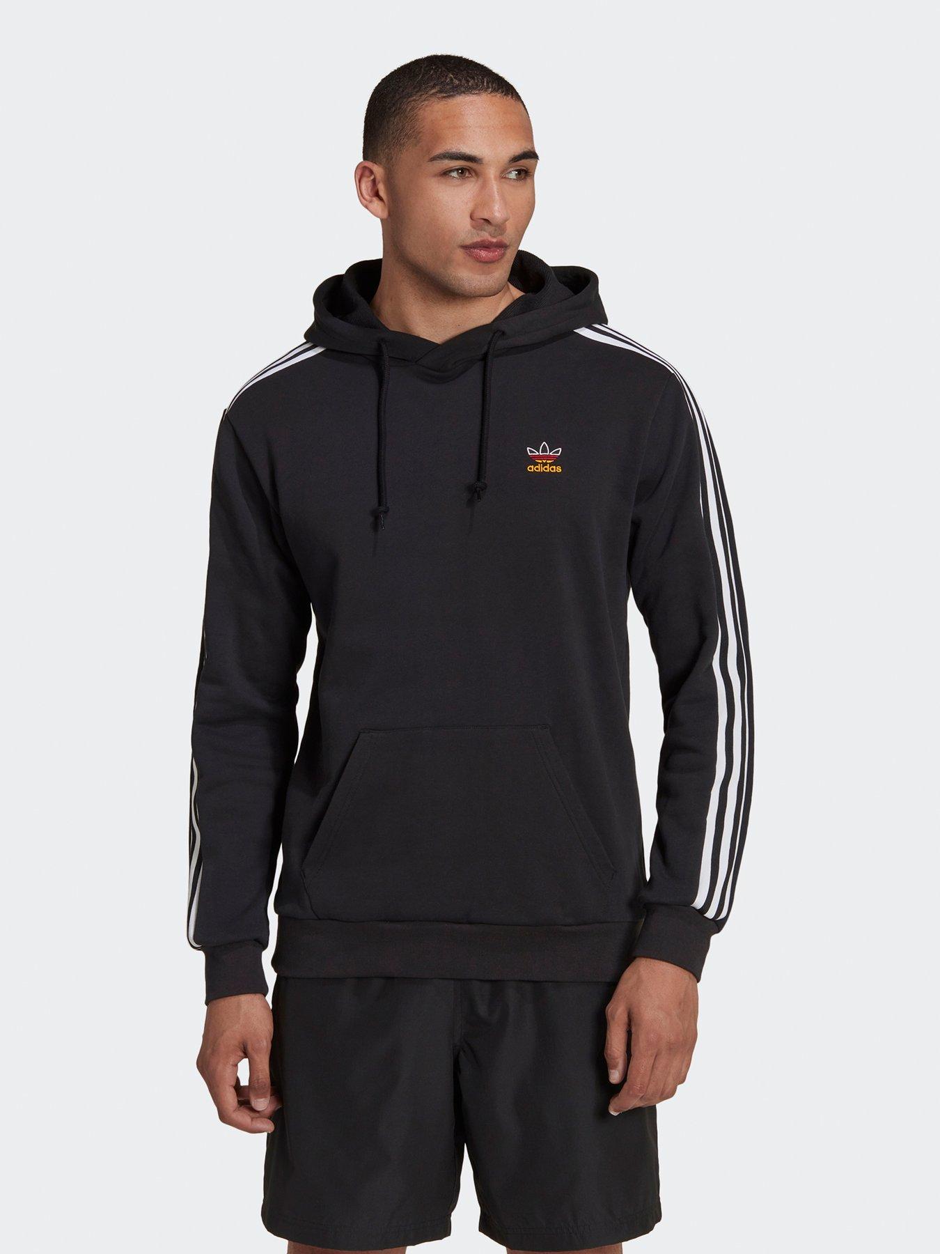 Adidas originals black store and red hoodie