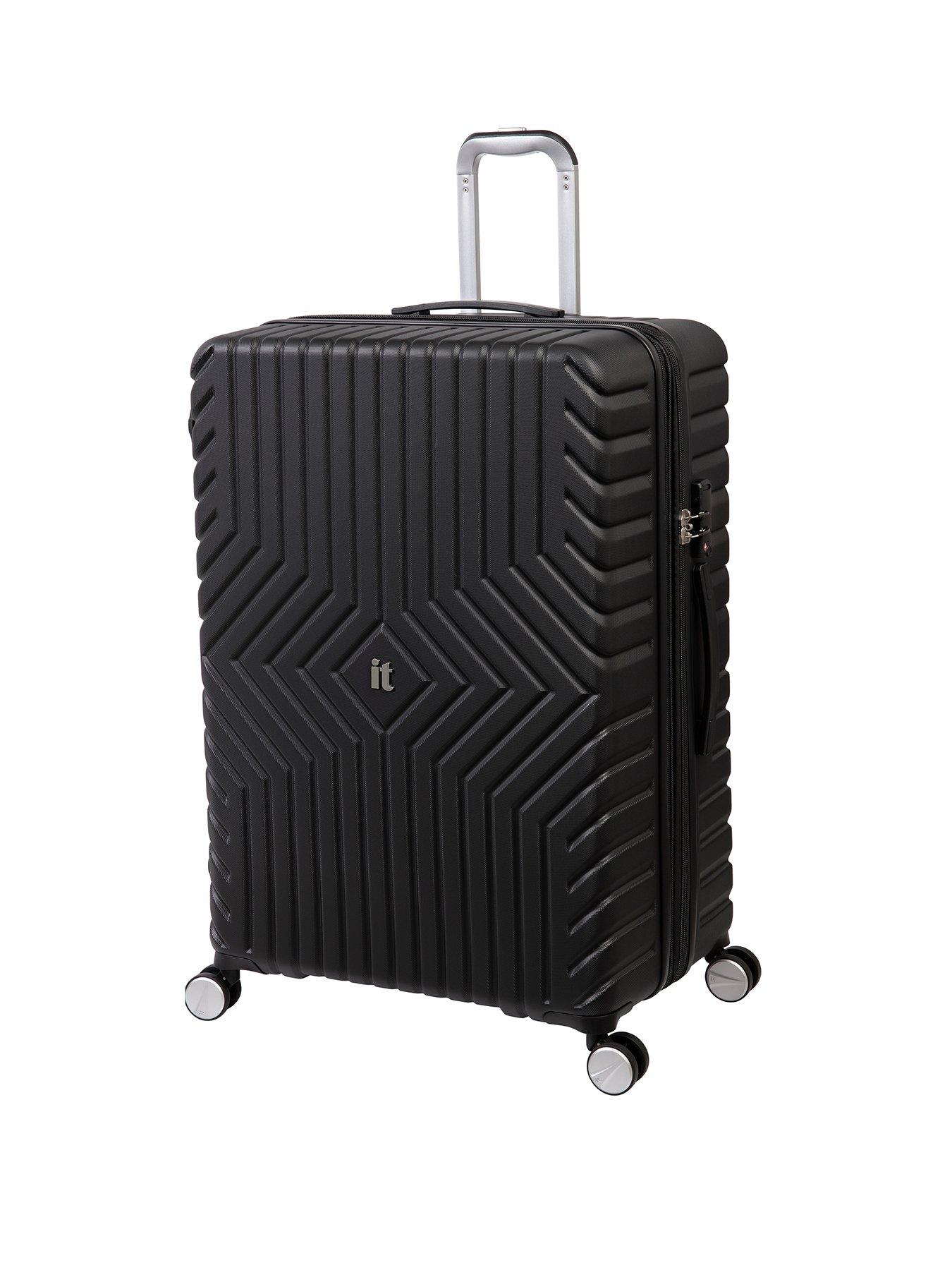 it Luggage Resonating Black Large Expandable Hardshell 8 Wheel Suitcase