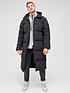  image of didriksons-hilmer-long-quilted-parka-coat-black