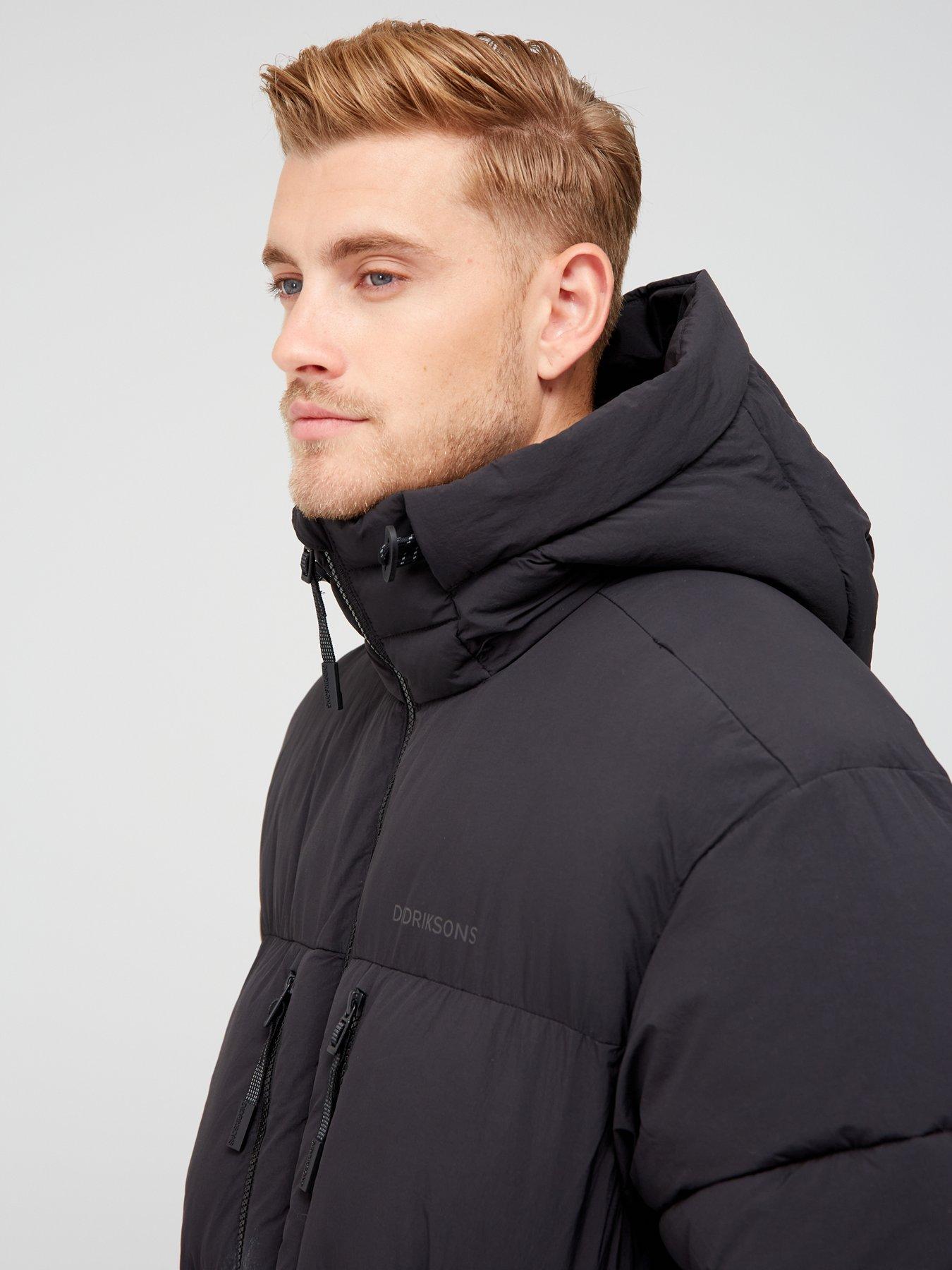  image of didriksons-hilmer-long-quilted-parka-coat-black