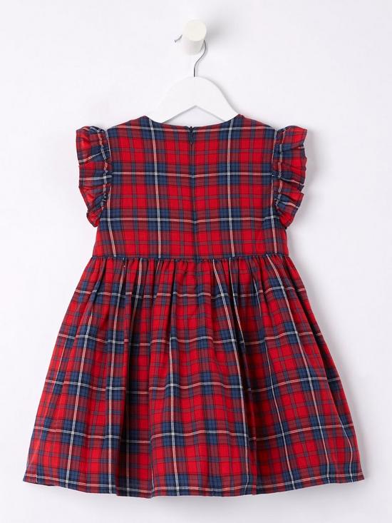 back image of mini-v-by-very-girlsnbspcheck-dress-red