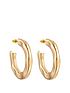  image of gold-plated-chunky-textured-hoop-earrings