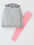  image of adidas-favourites-toddler-girls-3-stripe-overhead-hoodienbspand-tights-set-light-grey