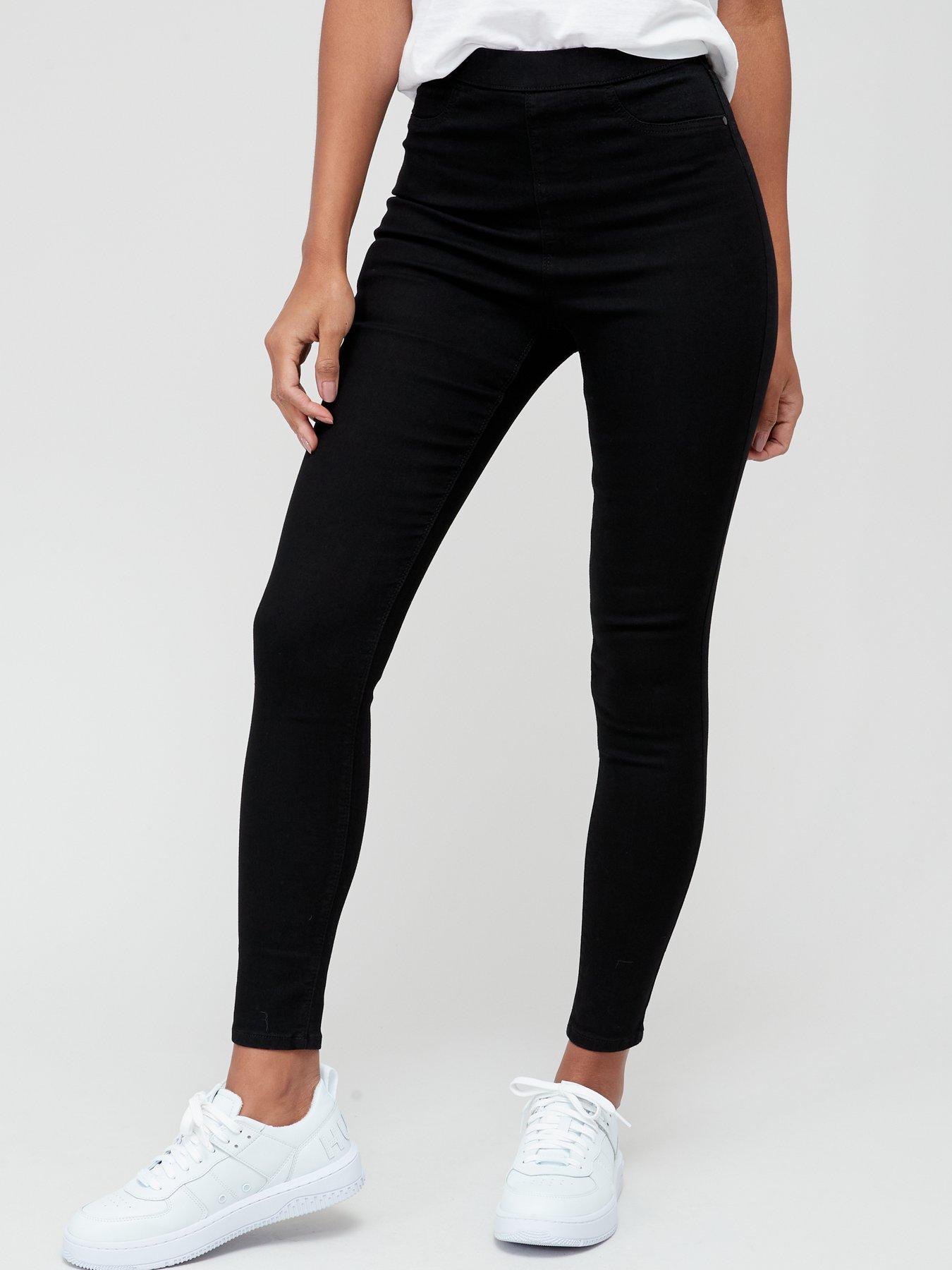 New Look Petite highwaisted jegging in black