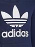  image of adidas-originals-junior-adicolor-trefoil-hoodie-dark-blue