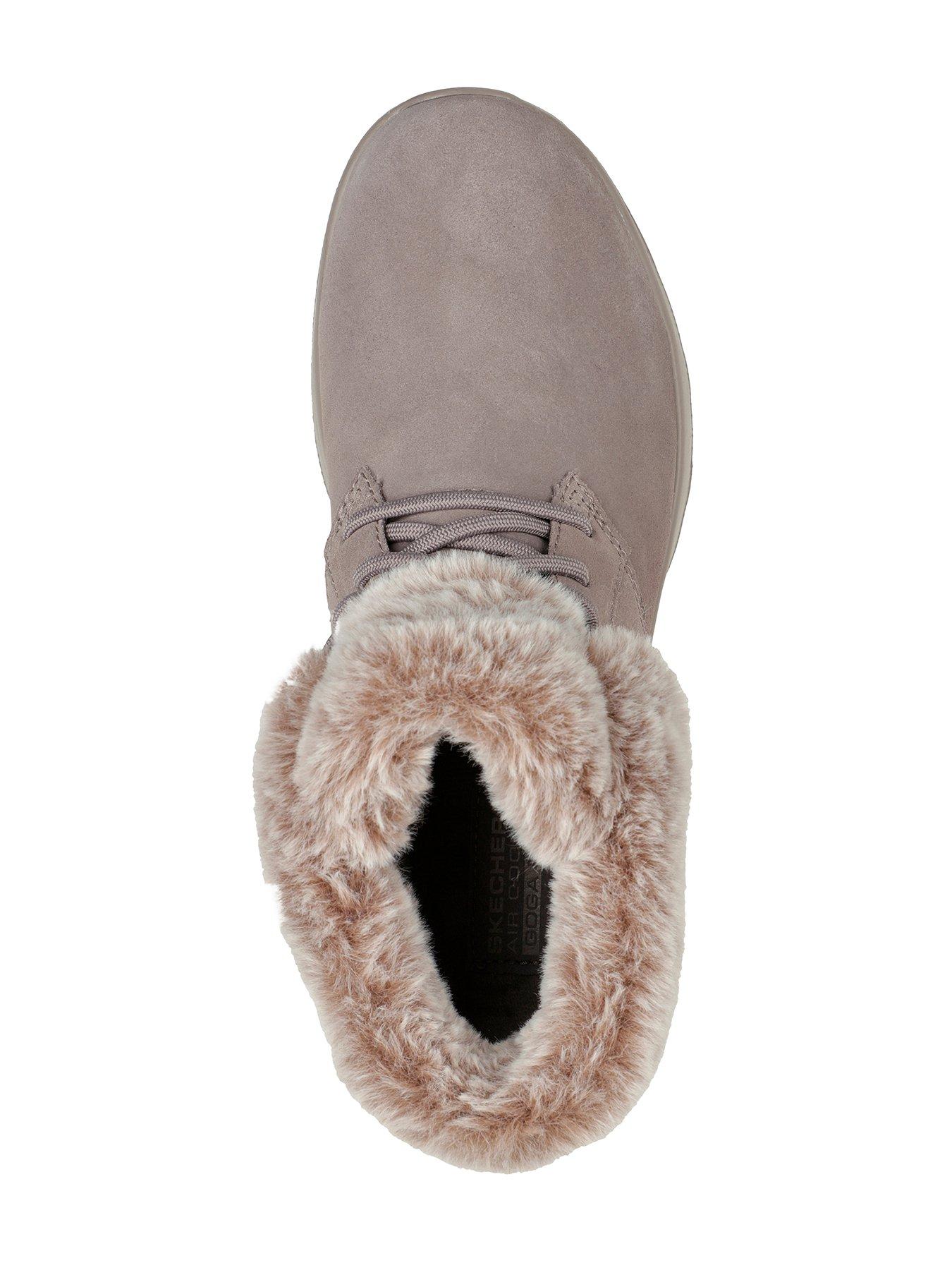  image of skechers-on-the-go-joy-chugga-ankle-boots-taupe