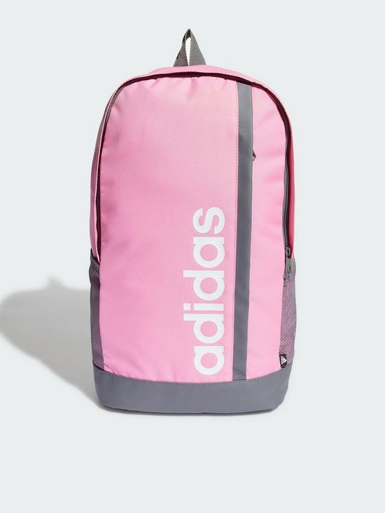 front image of adidas-junior-essentials-linear-backpack-light-pink