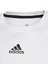  image of adidas-sportswear-future-icons-junior-boys-3-stripe-short-sleevenbspt-shirt-white