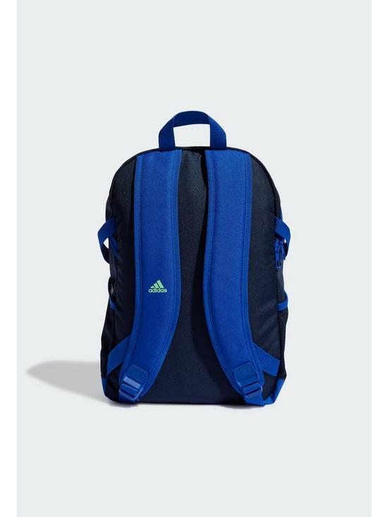 back image of adidas-older-kids-power-back-to-school-backpack-dark-blue