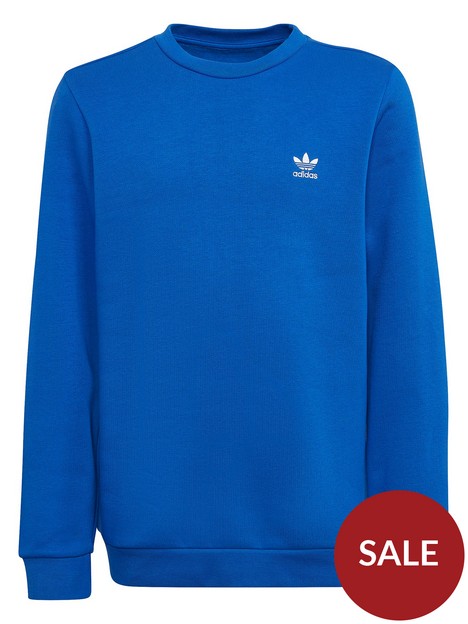 adidas-originals-junior-essentials-crew-sweatshirt-dark-blue