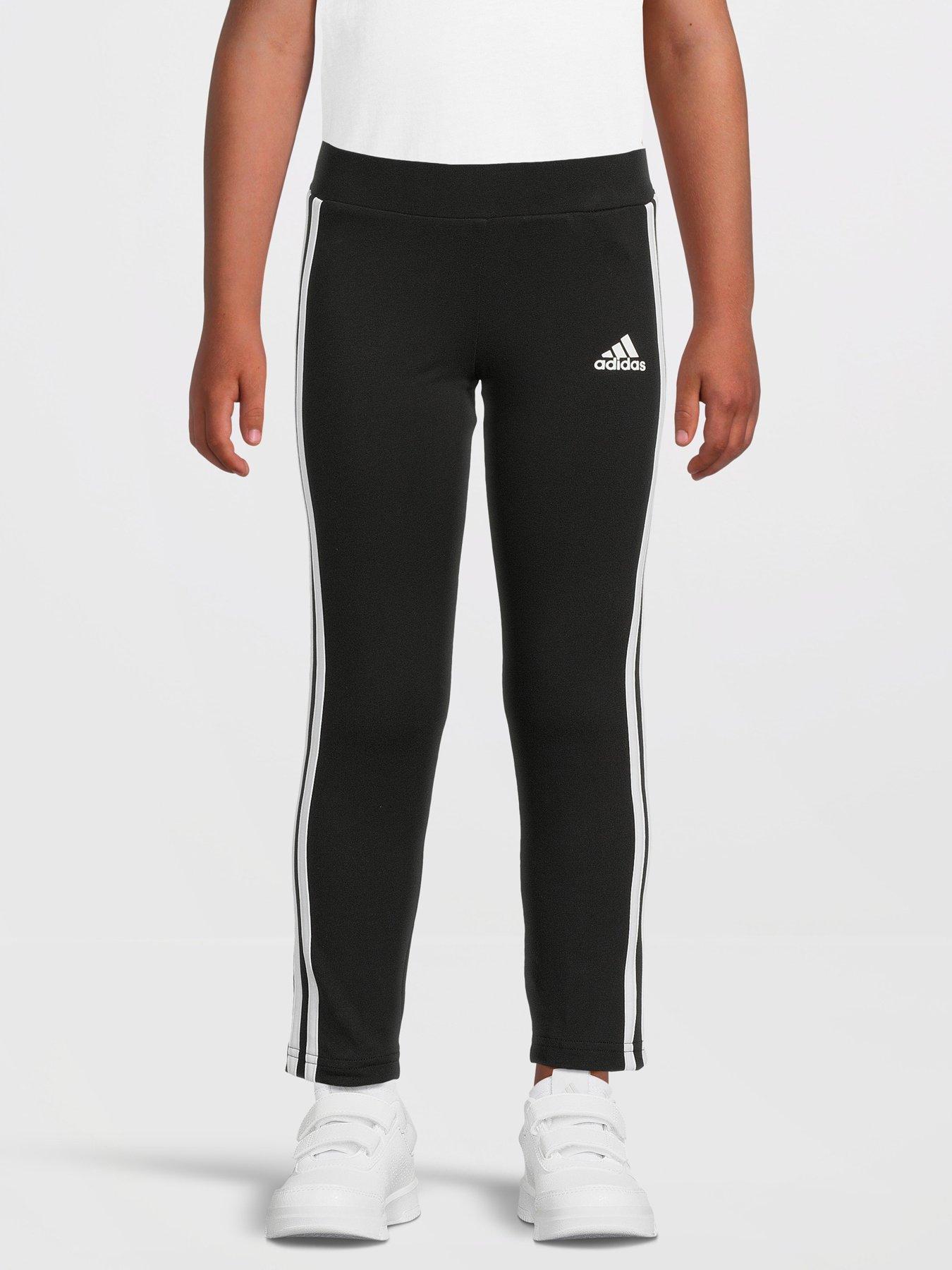 adidas Junior Girls Training Icons 3-Stripes Legging - Black