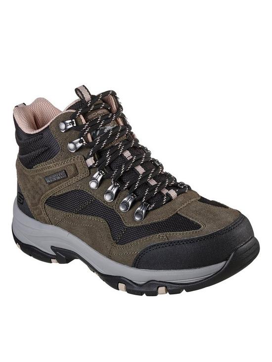 front image of skechers-trego-base-camp-lace-up-ankle-hiker-boots