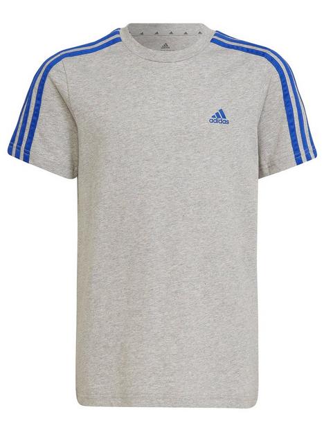 adidas-essentials-kids-boys-3-stripe-t-shirt-ss-light-grey