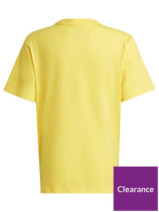 back image of adidas-future-junior-boys-short-sleevenbspt-shirt-bright-yellow