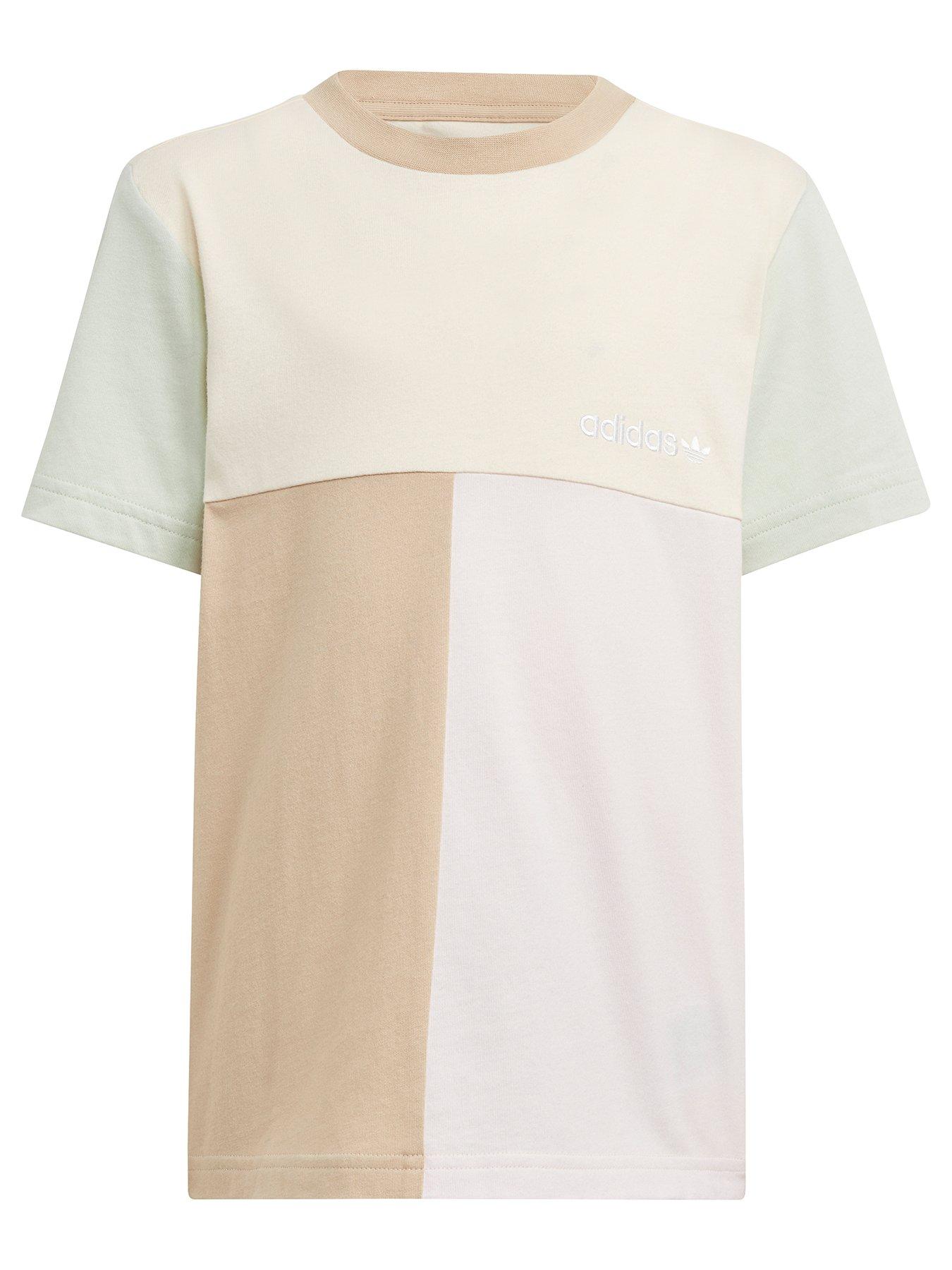 front image of adidas-originals-junior-girls-graphics-t-shirt-multi