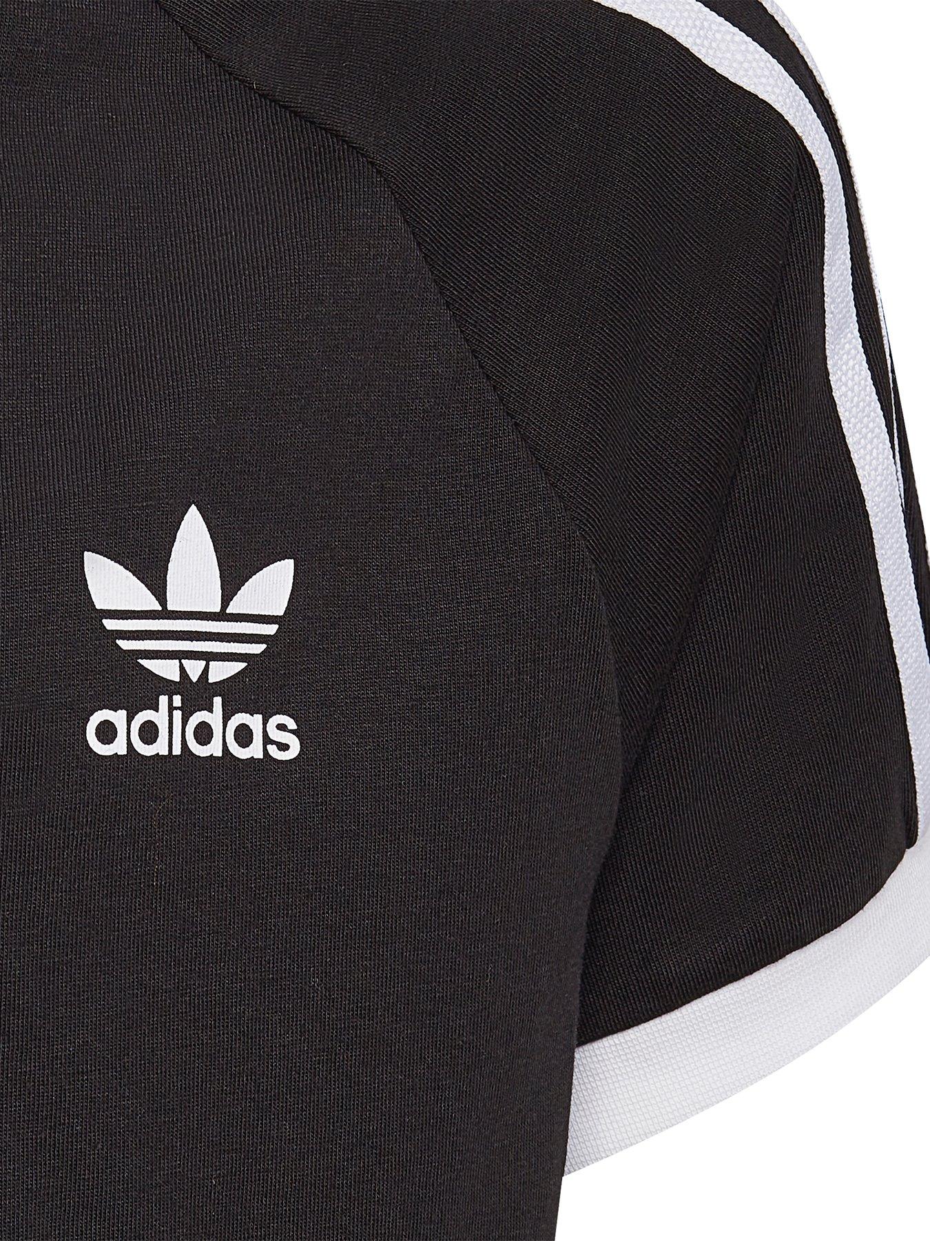  image of adidas-originals-junior-adicolor-trefoil-t-shirt-black