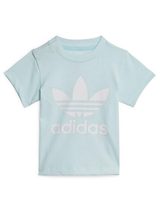 front image of adidas-originals-toddler-kids-adicolor-trefoil-t-shirt-light-blue