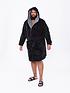  image of d555-newquay-1-super-soft-dressing-gown-black