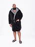  image of d555-newquay-1-super-soft-dressing-gown-black