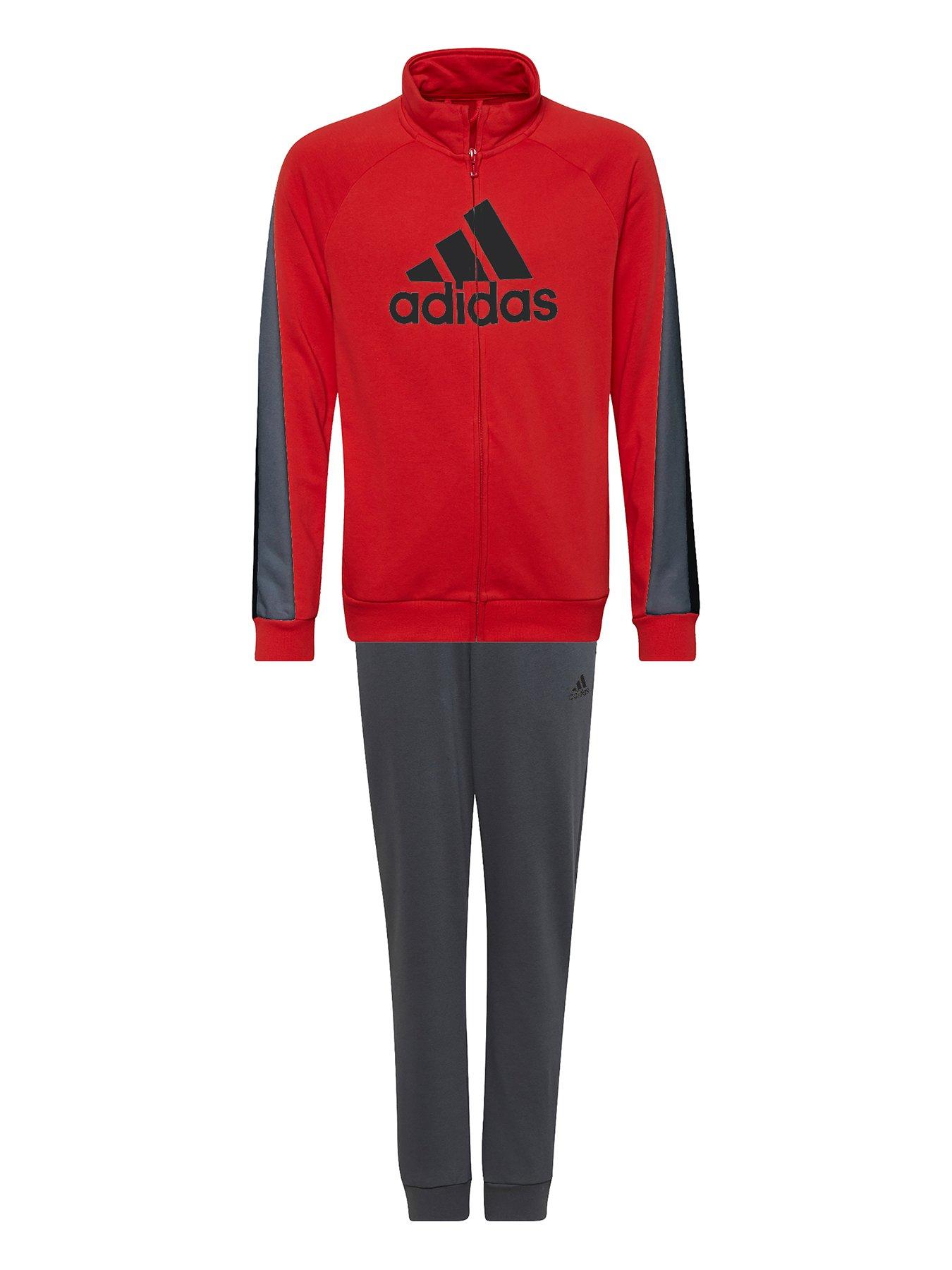 Adidas red best sale tracksuit boys