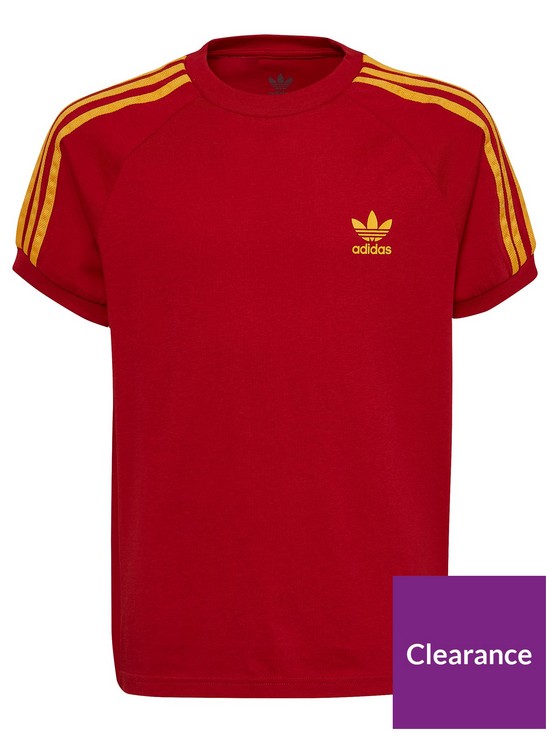 front image of adidas-originals-junior-adicolor-football-nations-t-shirt-dark-red
