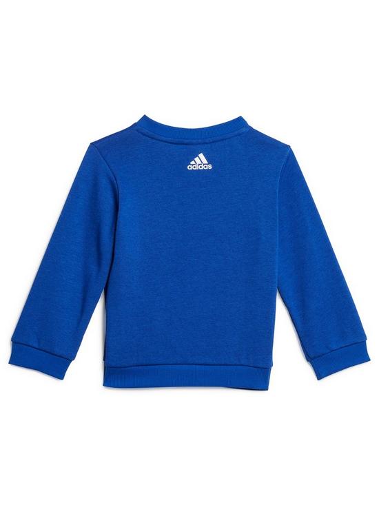back image of adidas-favourites-infantnbsplinear-crew-and-jogger-set-bright-blue