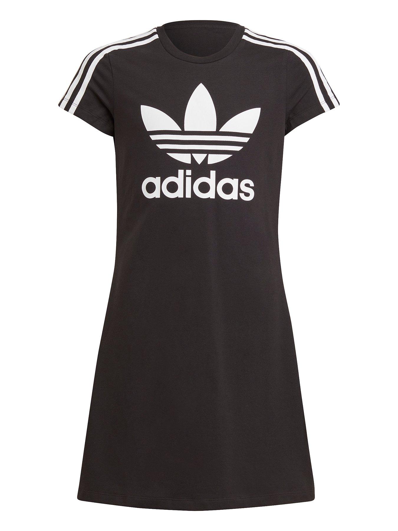 Adidas trefoil dress store black