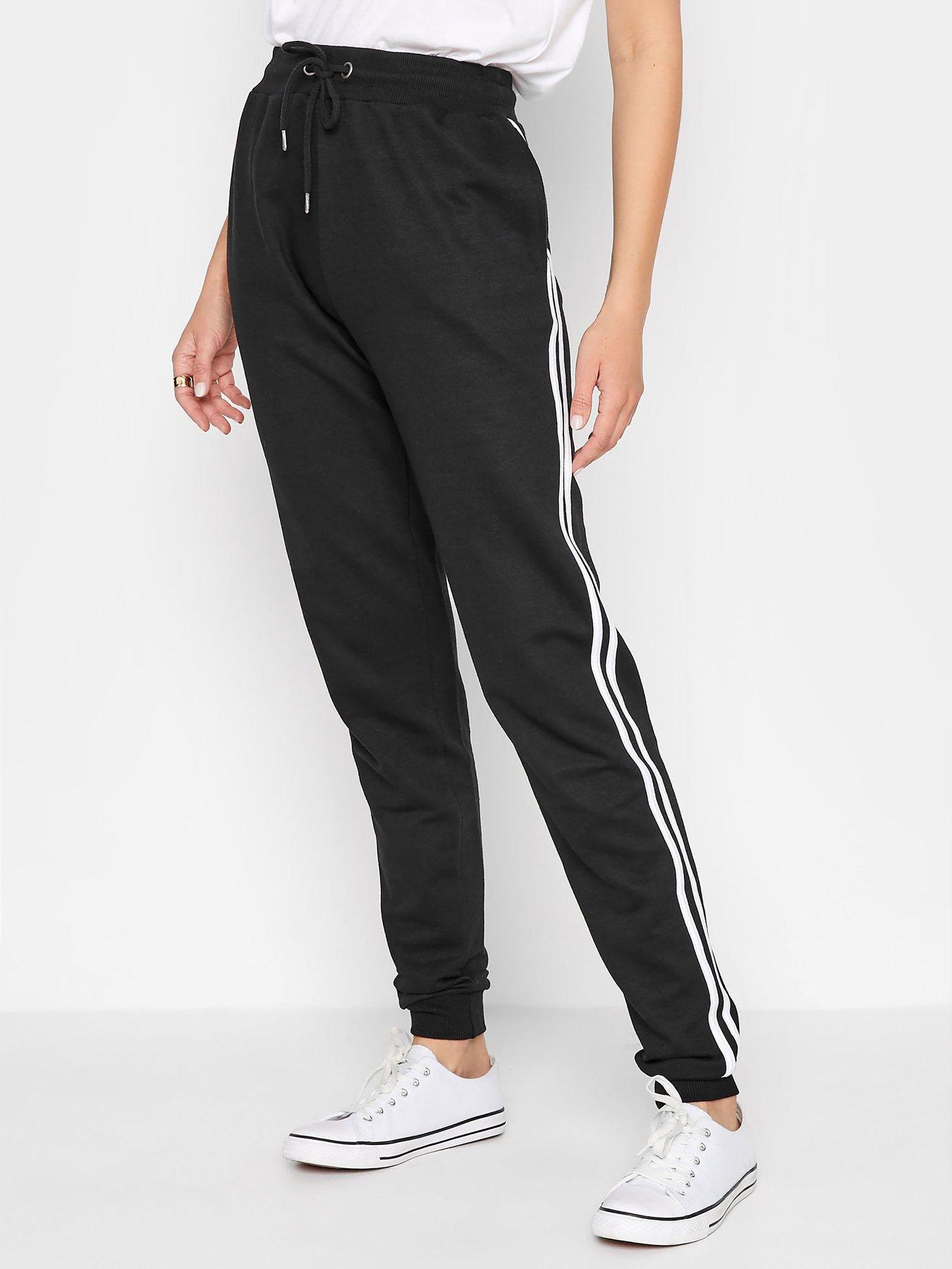 Image 1 of 3 of Long Tall Sally Tall Side Stripe Black Jogger 36in