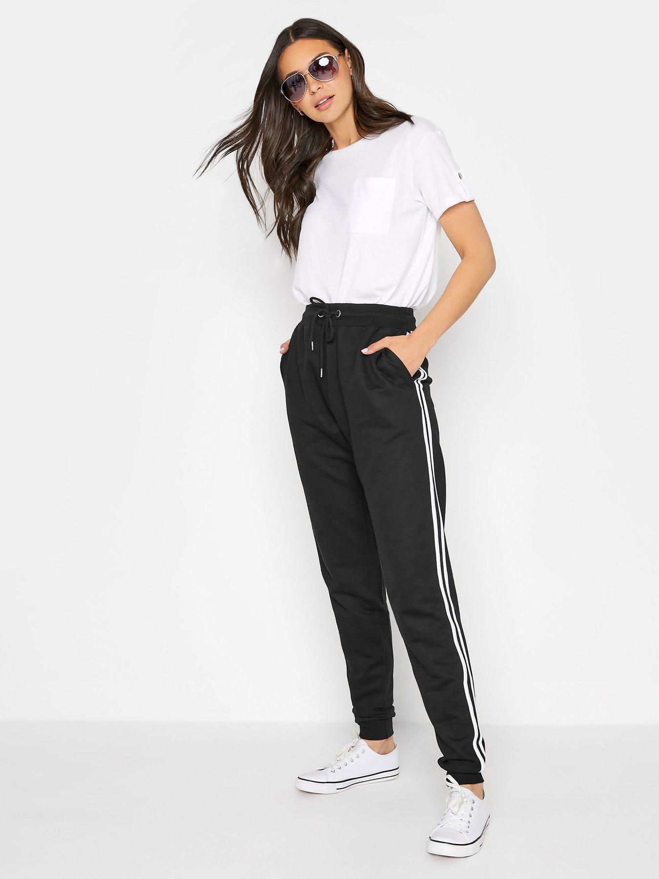 Image 2 of 3 of Long Tall Sally Tall Side Stripe Black Jogger 36in