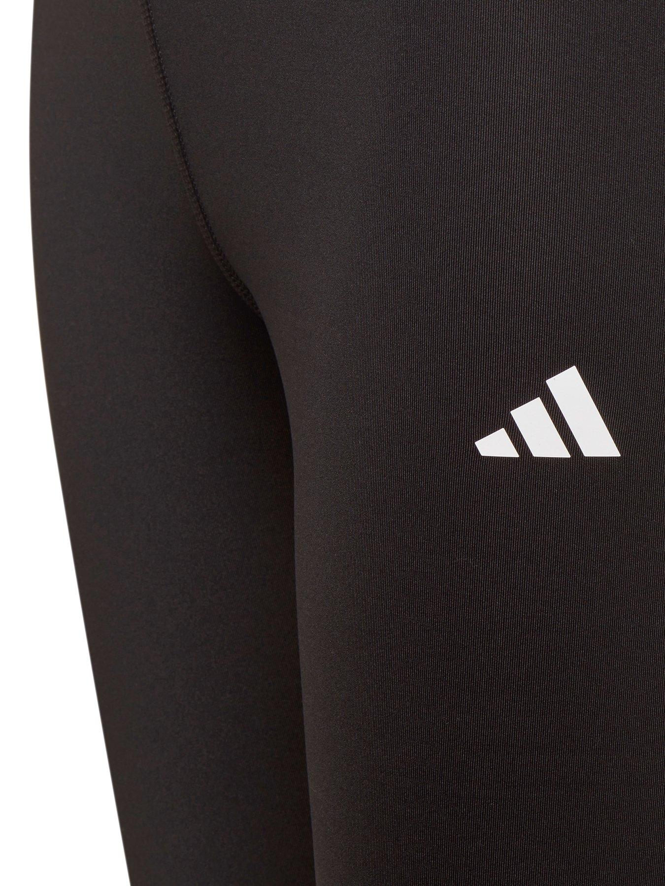  image of adidas-sportswear-junior-girls-tech-fit-tights-black