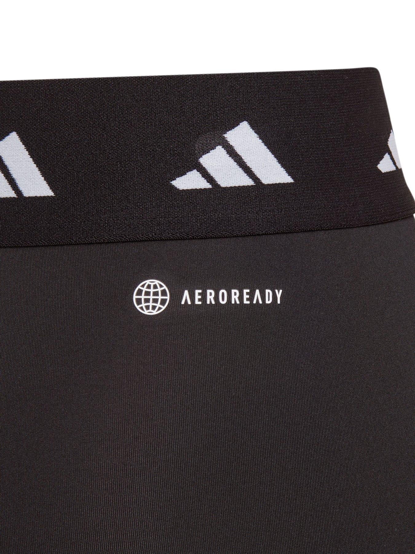  image of adidas-sportswear-junior-girls-tech-fit-tights-black