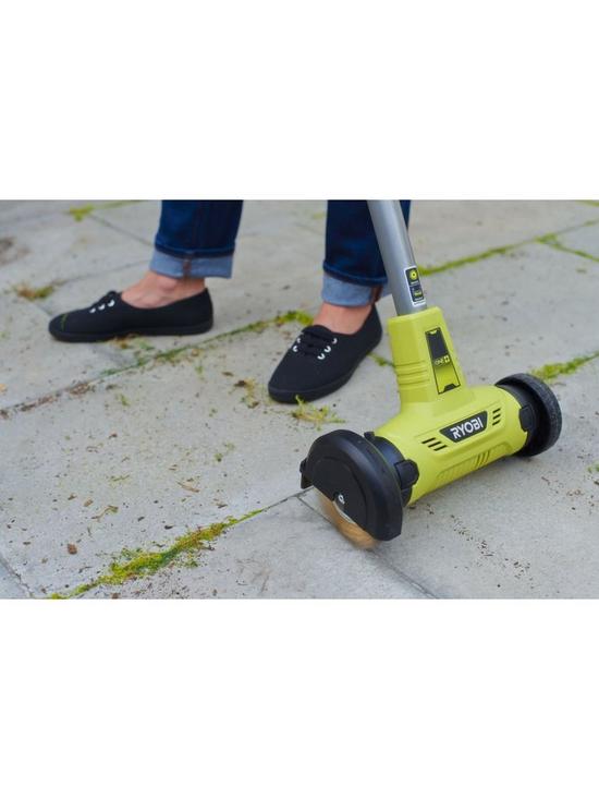 stillFront image of ryobi-ry18pca-0-18v-one-cordless-patio-cleaner-with-wire-brush-battery-charger-not-included