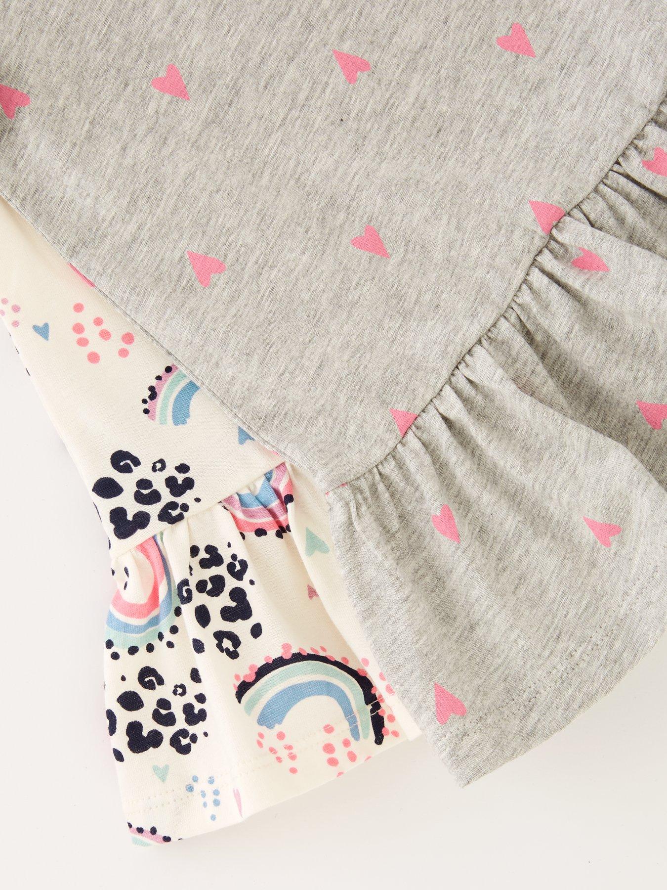  image of mini-v-by-very-girlsnbspshortnbspsleeve-peplum-t-shirt-3-pack-multi