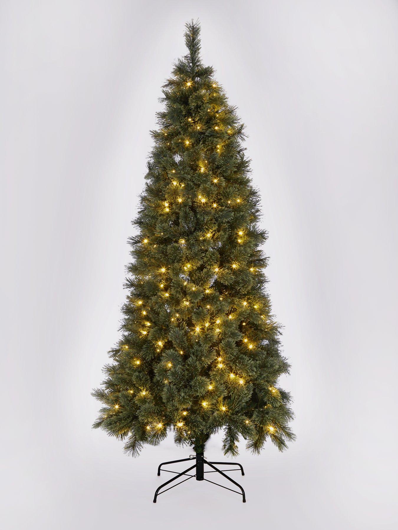 Very Home 6.5ft Pre-lit Slim Cashmere Tips Christmas Tree | littlewoods.com