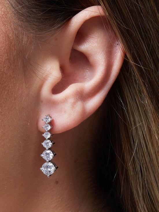 stillFront image of jon-richard-cubic-zirconia-crystal-graduated-tennis-drop-earring