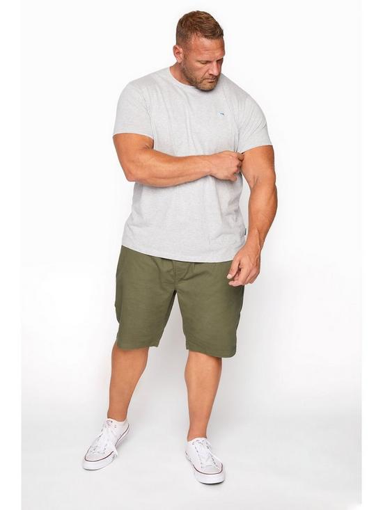 back image of badrhino-stretch-rugby-short-green
