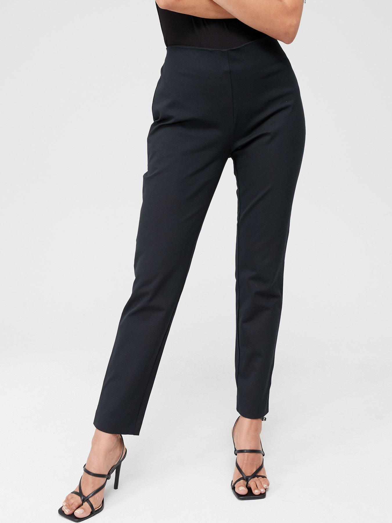 Lauren by Ralph Lauren Stretch Cotton Blend Twill Trousers - Black