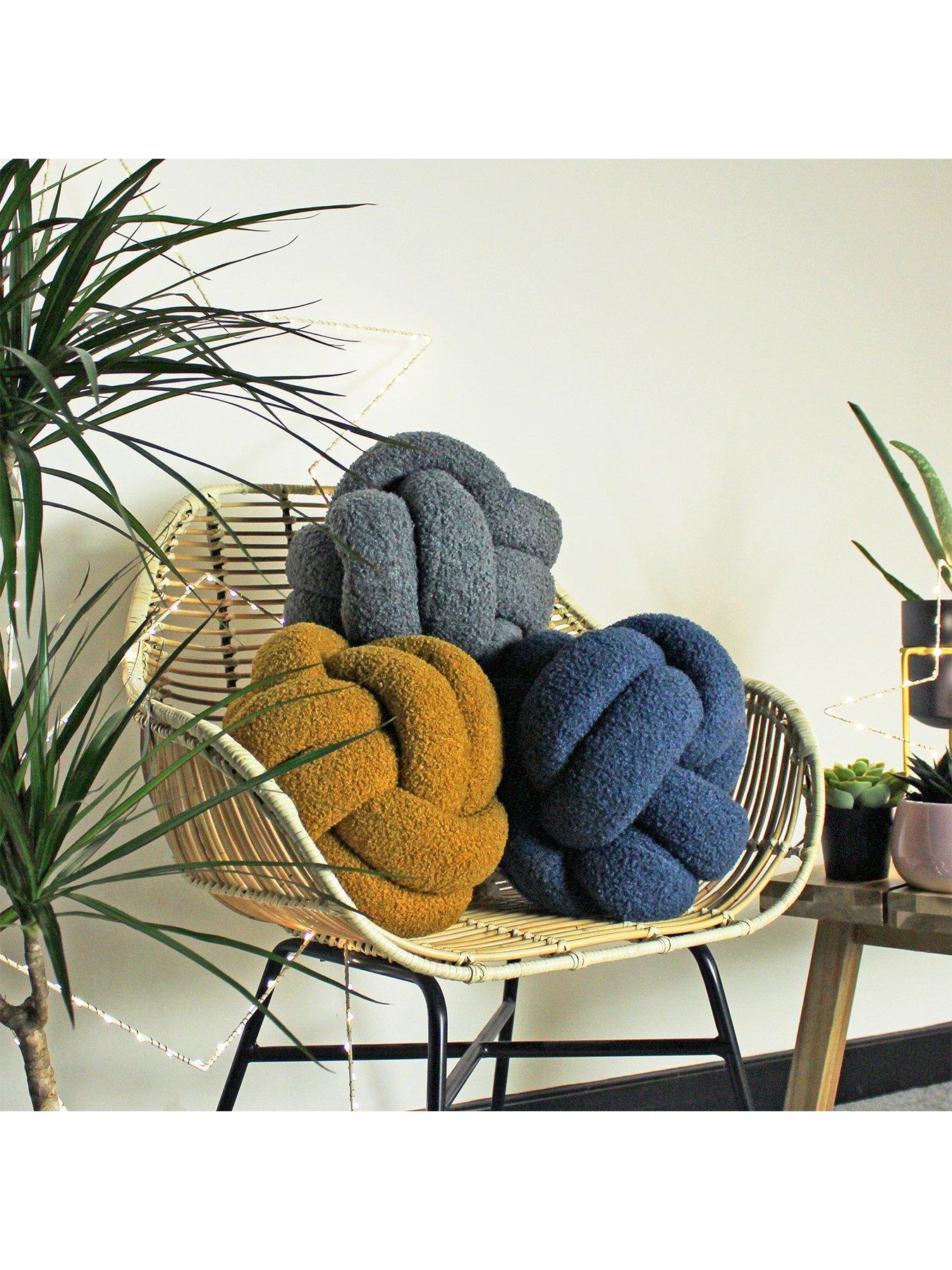 Image 2 of 3 of Furn Boucle Knot Cushion