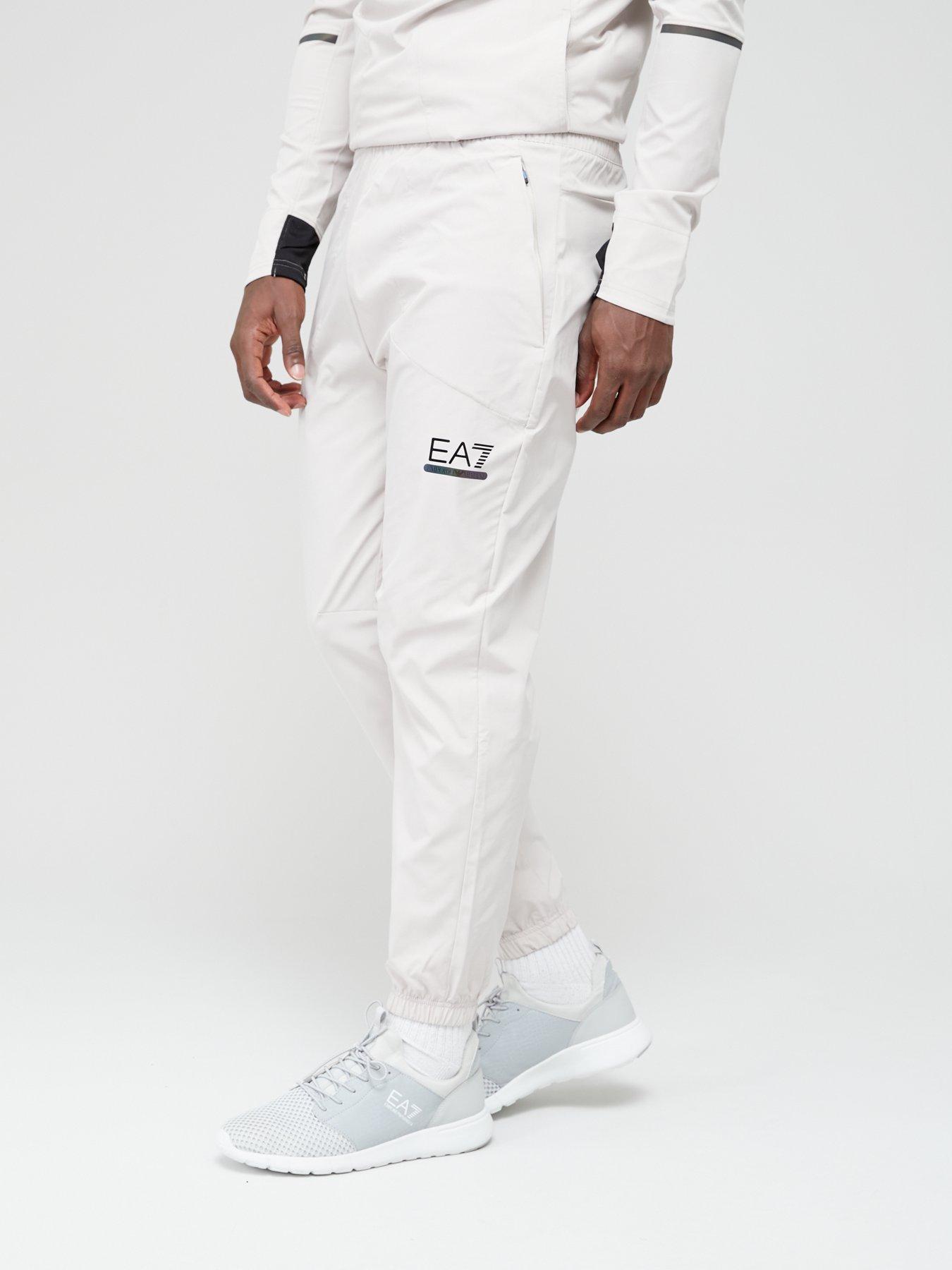 Ea7 white joggers hot sale