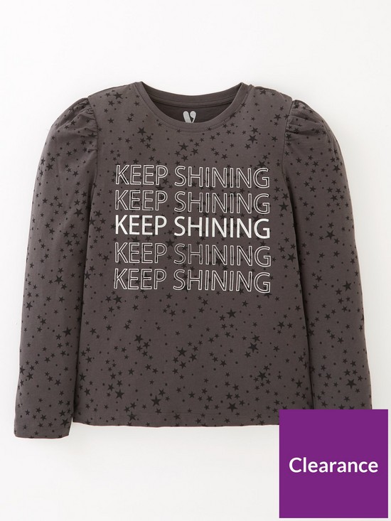 back image of v-by-very-girls-3-pack-long-sleeve-sequin-star-slogan-t-shirts-multi